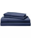 Ralph Lauren Navy Spencer 475 Thread Count Cotton Sateen 4-PC. Sheet Set, Queen. Fixed Price $154.00.