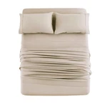 Mohap Bed Sheet Set Queen Beige 4 Pieces Double Brushed Microfiber 1800 Cooling. Fixed Price $31.59.