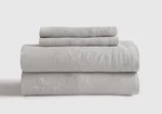 Quince European Linen Sheet Set Queen Light Gray 4-PIECE Great Condition. Fixed Price $109.95.