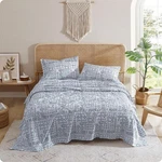 Indigo Ink Size Sheet Set, 4-PIECE Boho Geometric Queen, Navy Blue. Fixed Price $40.99.