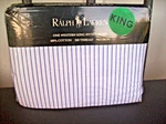 Ralph Lauren Bradford Blue Cal King Deep Fitted Sheet Shirting Stripe New Vintag. Fixed Price $350.00.
