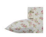 Laura Ashley Brushed Cotton Flannel Flat Queen Sheet Audrey. Fixed Price $39.95.