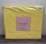 Kate Spade Weston Yellow Hemstitch Sheet Set Queen Size Cotton Spring Summer New. Fixed Price $71.10.