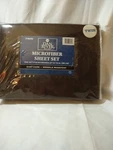 Dan River Twin Sheet Set Brown Microfiber Wrinkle Resistant Easy Care. Fixed Price $25.00.