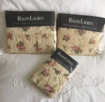 New Ralph Lauren Sophie King Sheet Set Brooke Collection Rare. Fixed Price $577.97.