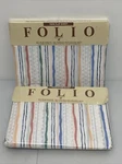 Vintage Twin Sheet Set Folio West Point Pepperell Wavy Stripe Usa Made 90. Fixed Price $39.99.