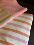 Vtg 70S Cannon Monticello Full Flat Sheet Pink Orange Stripes Mod Retro Pop Art. Fixed Price $24.90.