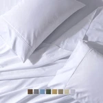 650TC Solid Bed Sheet Set 22" Super Deep Pockets Wrinkle Free Cotton-blend. Fixed Price $109.99.