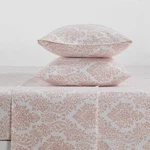 Tahari Home Sheets, 4-PIECE Cotton Flannel Queen, Damask Blush. Fixed Price $113.86.