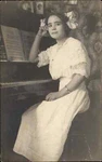 Pretty Young Girl Piano Sheet Music Great Image Amateur Real Photo Postcard. Fixed Price $5.93.