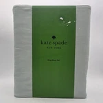 Kate Spade King Sheet Set 100% Cotton Sateen Light Green. Fixed Price $71.36.