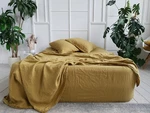 Mustard Yellow Bedsheet, Luxury Custom Sizes Flat With Matching Pillowcase. Fixed Price $99.00.