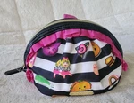 Betsey Johnson Cosmetic Travel Bag Multicolor Striped Emoji Top Zip Make-up. Fixed Price $12.99.