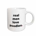3DROSE Real Men Love Poodles Mug. Fixed Price $11.99.