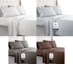 Hc Collection 4PC Sheet Set Platinum 1800 Luxury White, Brown, Ice Blue, Gray. Fixed Price $32.50.