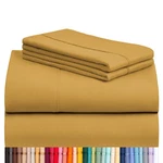 Luxclub 4 Pc Sheet Set, Breathable Luxury Bed Full, 17 - Medallion Gold. Fixed Price $49.99.