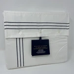 Ralph Lauren Organic Sateen Cotton Queen Flat Sheet Only Polo Navy. Fixed Price $99.99.