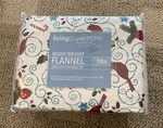 Living Quarters Flannel Sheets Heavy Weight Cotton Holiday Cardinal Full Size. Fixed Price $49.99.