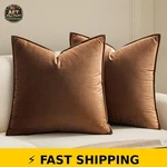 Miulee Brown Velvet Throw Pillow Covers 22X22 - Pack Of. Fixed Price $46.99.