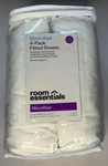Twin/xl 4-PK Solid Microfiber Fitted Sheets White Room Essentials. Fixed Price $13.50.