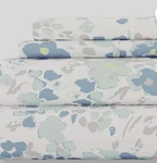 Ienjoy Home Blue Light Violets Microfiber 4-PIECE Bed Sheet Set, Queen Size. Fixed Price $35.99.