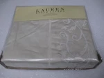 Rare New Ralph Lauren Whitehall Embroidery Cream Flat Sheet - Queen. Fixed Price $349.99.
