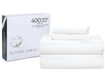 Royale Linens 400 Thread Count 100% American Grown Full, Signature White. Fixed Price $45.33.