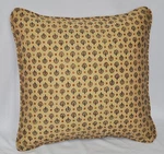 Self Corded Pillow Made Ralph Lauren Northern Cape Foulard Cotton Fabric 16". Fixed Price $30.00.