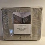 Charter Club Beige Damask Stripe 400 Tc 100% Pima Cotton Twin Size Bed Skirt New. Fixed Price $8.80.