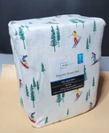 Flannel Sheet Set Mainstays 3 Piece Vanilla Dream Skiers . Size: Twin- Brand New. Fixed Price $21.99.