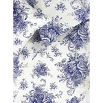 Melange Home Printed Design Cotton Collection 400 Thread Count Navy Toile. Fixed Price $105.31.
