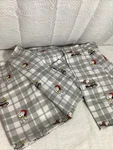 Peanuts Snoopy Christmas Gray & White Plaid King Fitted Sheet 2 Pillow Cases. Fixed Price $18.00.