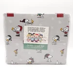 Berkshire Peanuts Snoopy Woodstock Christmas Holiday Queen Sheet Set Gray New. Fixed Price $49.99.