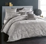 Donna Karan Collection Luna King Duvet Cover +two Standard Shams Platinum. New!. Fixed Price $535.00.