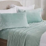 Ny Loft Ultra Soft Micro Fleece Sheets Set With Extra Deep Pockets Twin, Surf. Fixed Price $77.99.