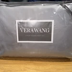 Vera Wang Solid Blue Sateen Sheet Set, Grey, Nwt. Fixed Price $87.88.