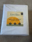 New Kindlier 100% Organic Cotton White Full 4-PIECE Sheet Set Nip. Fixed Price $30.00.