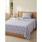 Vintage Ralph Lauren Polo Bear Queen Flat Sheet Standard Pillowcase Blue Stripe. Fixed Price $170.00.
