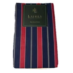 Ralph Lauren Carlisle Stripe King Sham Red Navy Blue Cotton Pillow Cover Nwt Vtg. Fixed Price $39.96.