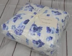 Laura Ashley Queen Soft Flannel Blue White Floral 4PC Set New. Fixed Price $59.99.