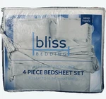 Bliss Bedding 4 Piece Queen Bedsheet Set Ultra Soft Microfiber Polyester New. Fixed Price $18.99.