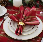 Elrene Home 17" Red Christmas Plaid Dinner Napkins Set Of 4 Holiday Decor New. Fixed Price $16.99.