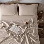 100% Linen Deep Pocket Fit Up To 19" Sets Natural Flax Bedd. Fixed Price $194.48.
