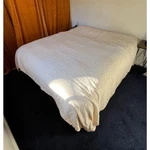 Parachute Cream 100% Linen California King Fitted Sheet And Top. Fixed Price $178.00.