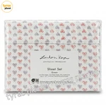 London Kaye Pink Purple Simple Hearts Queen Sheet Set. Fixed Price $39.00.