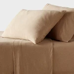 Twin Cotton Jersey Sheet Set Brown Heather - Threshold: Knitted,. Fixed Price $13.99.