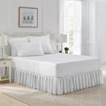 Laura Ashley Home - Cotton Ruffled Bedskirt, Lightweight & Classic Style (tickin. Fixed Price $51.23.