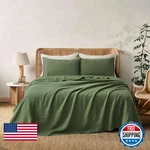 Atlinia 100 Pure Flax Linen Bedding Set - Stone Washed French Fabric Deep. Fixed Price $280.33.