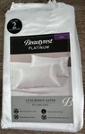 (2 Pack) Beautyrest King Luxurious Satin Silk Pillowcase Soft Bedding. Fixed Price $13.99.