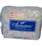 Vintage Nos Signature Full Double Bed Sheet Set Flat Fitted 2 Cases Floral Blue. Fixed Price $39.99.